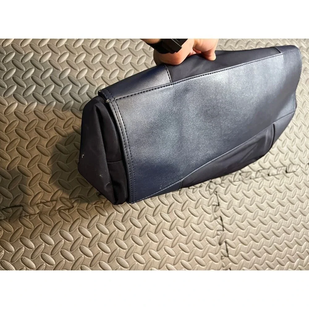 Tory Burch Packable Large Ella‎ Nylon Tote Navy Blue Purse Womens Travel